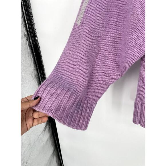 Patou Oversized double collar jumper Lilac Wool And Cashmere Sweater - Picture 6 of 8
